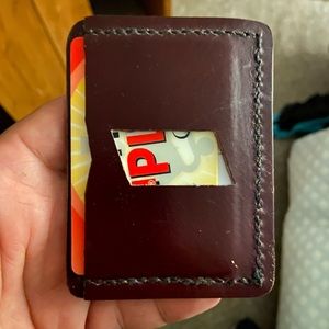 100% handmade leather card case.